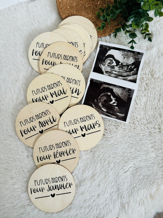 Pastille annonce de grossesse « Futurs parents »